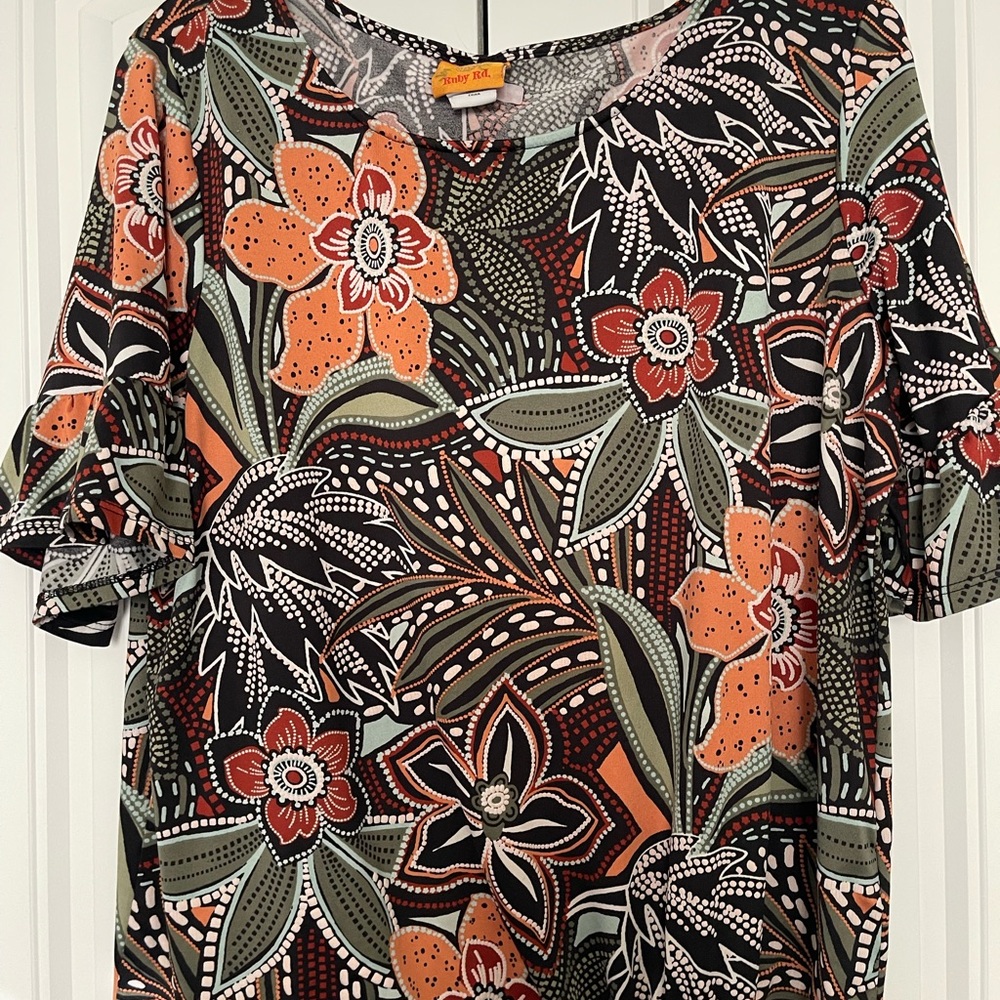 Ruby Rd. Multicolor Floral Blouse